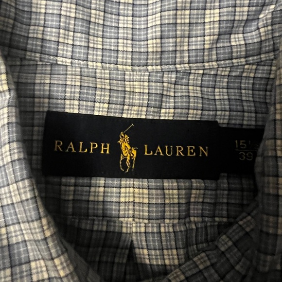Polo by Ralph Lauren Men's Blue Checkered Shirt Size 15.5/39 - Picture 5 of 8